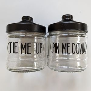 Hair accessory bathroom storage jars
